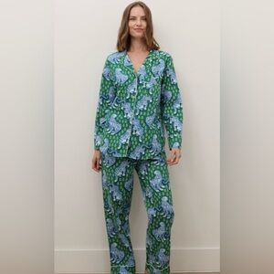 Printfresh Green and Blue Women's Pajama Set